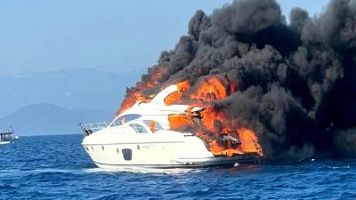 Türkbükü önlerinde motoryatta çıkan yangın olayıyla ilgili detaylar, güvenlik önlemleri