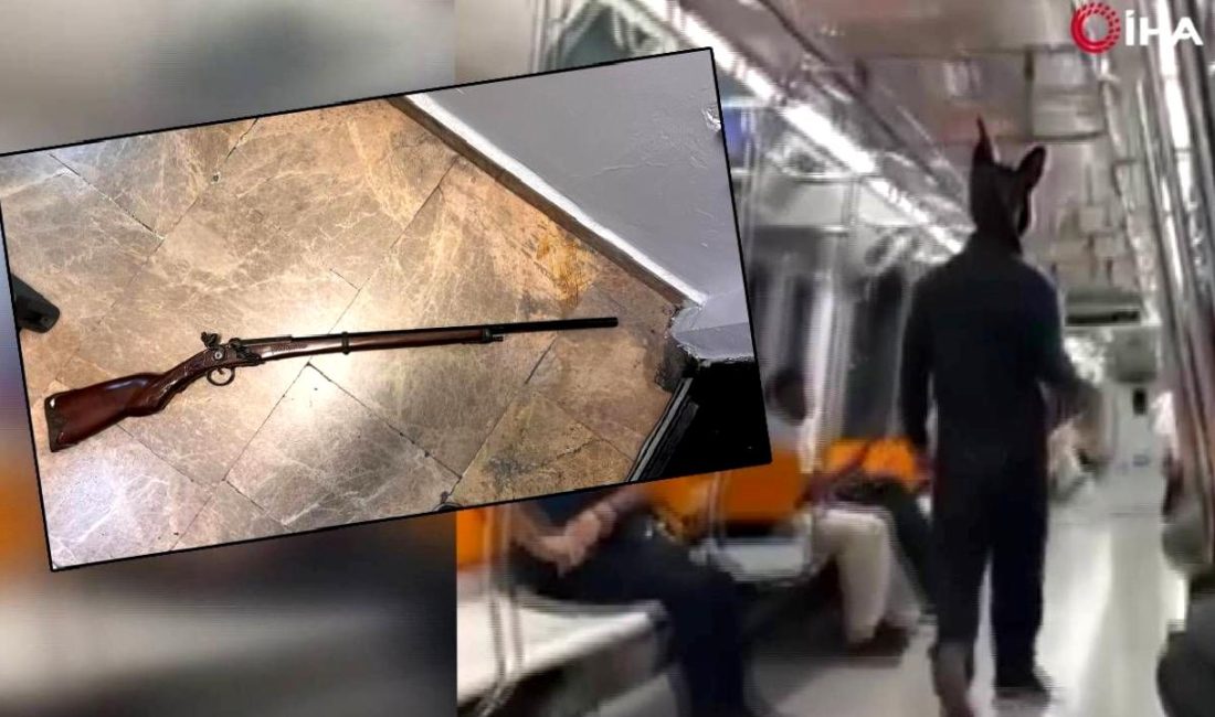 Üstünde tavşan kostümü, elinde tüfekle metroya bindi: Görüntüler sonrası gözaltına alındı Bir kişi tavşan kostümüyle tüfek elinde metroya bindi, görüntüler sonrası