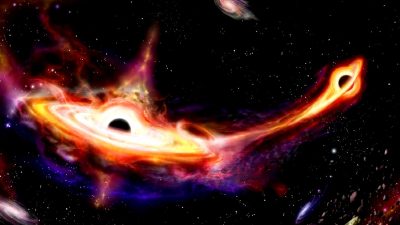 Uzayda devasa kara deliklerinin çarpışması ve kütleçekimsel dalga keşfi hakkında